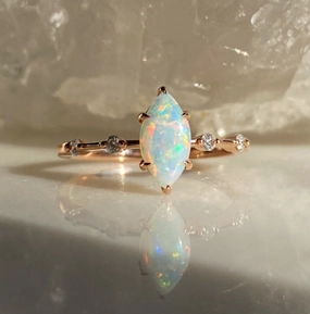 Hermione Opal Rosegold Ring
