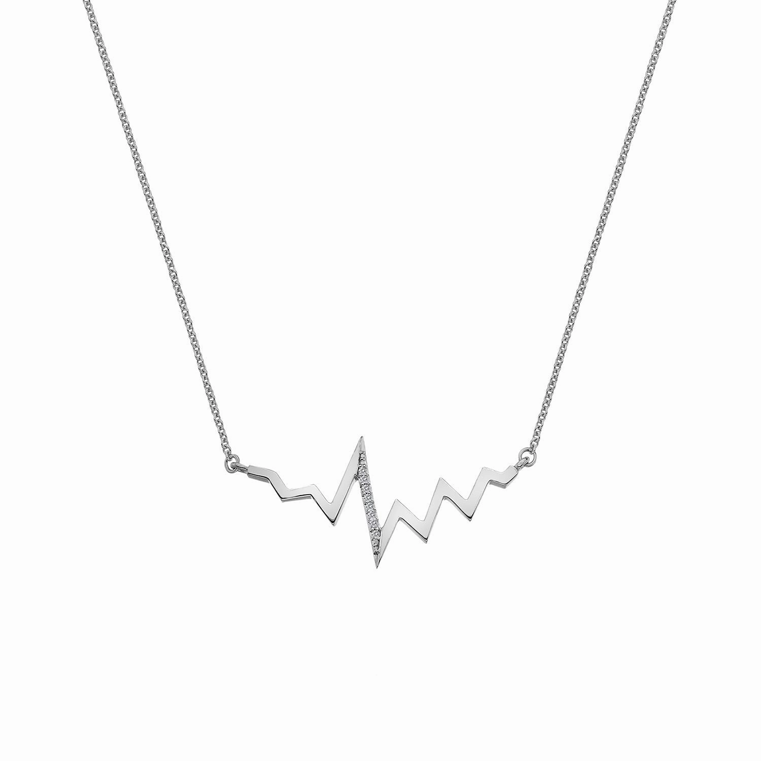 Hot Diamonds Beat 9ct White Gold Necklace
