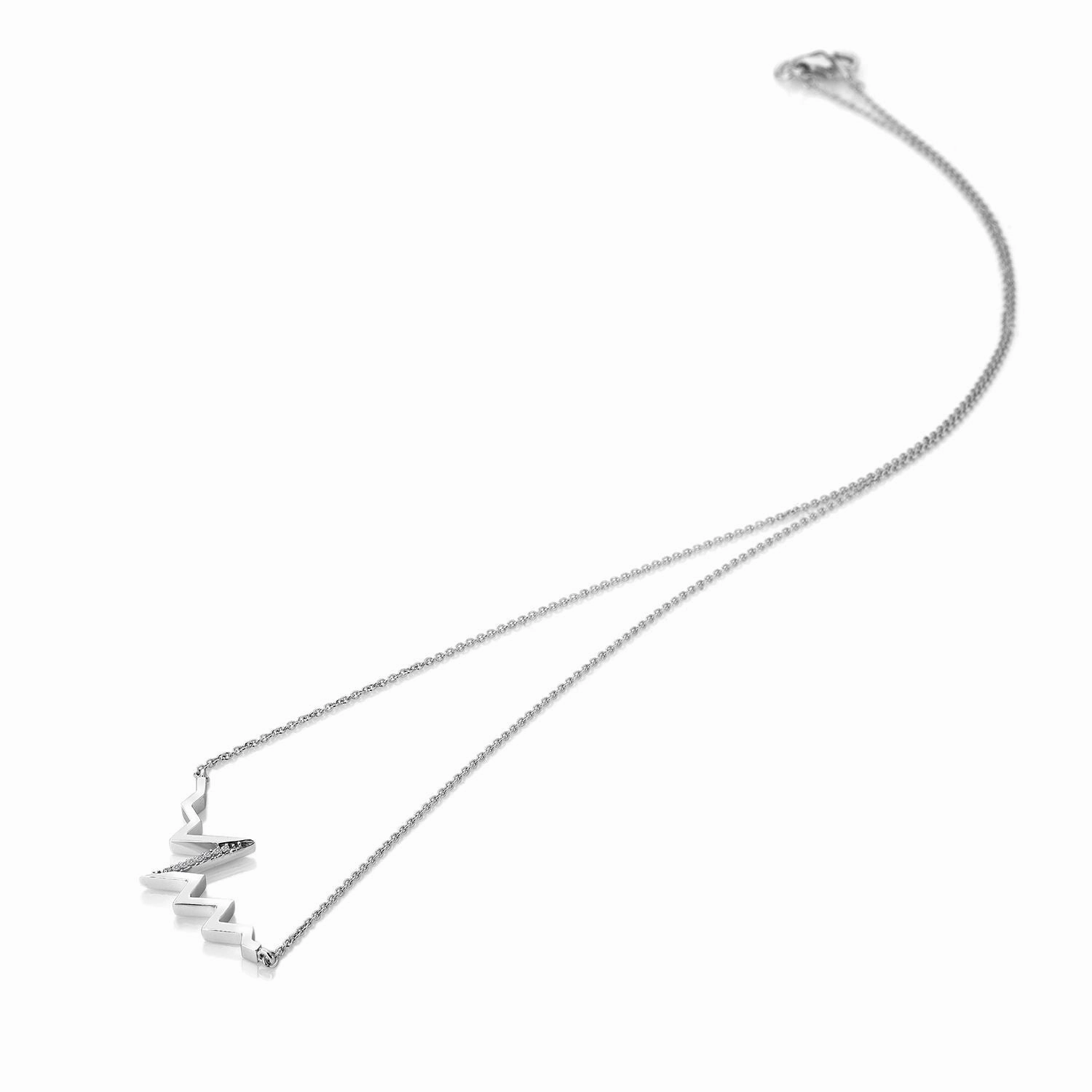 Hot Diamonds Beat 9ct White Gold Necklace
