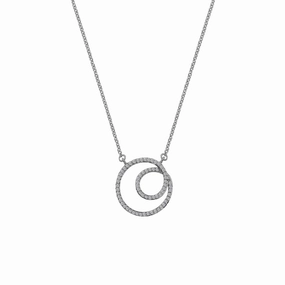 Hot Diamonds Flow 9ct White Gold Necklace