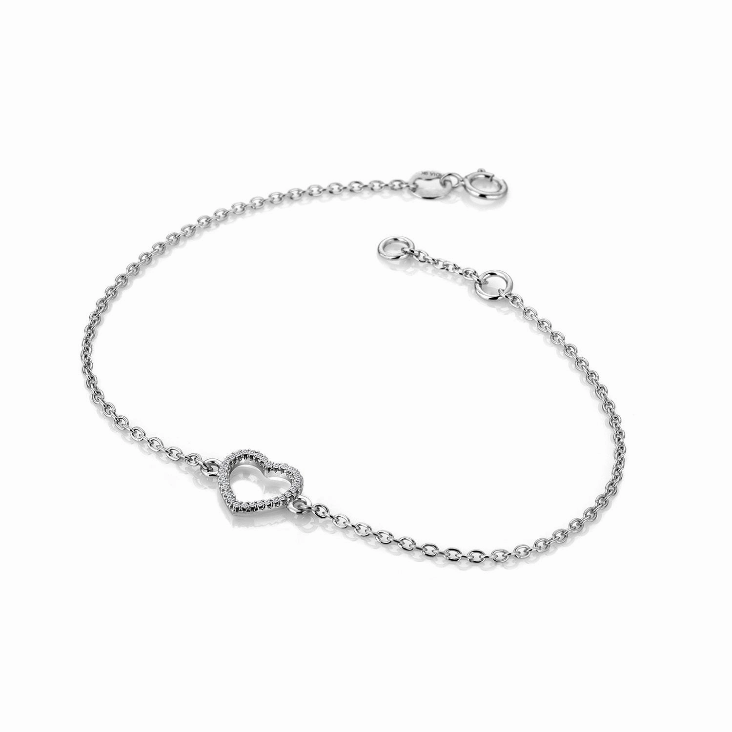 Hot Diamonds Ripple 9ct White Gold Bracelet
