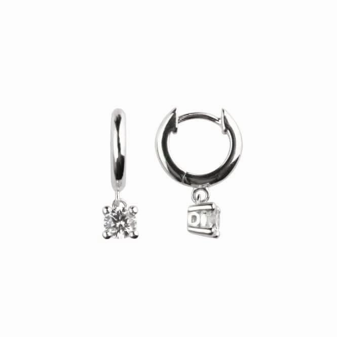 Huggie 11mm Zirconia Droplet Hoop Earrings 56844CZ