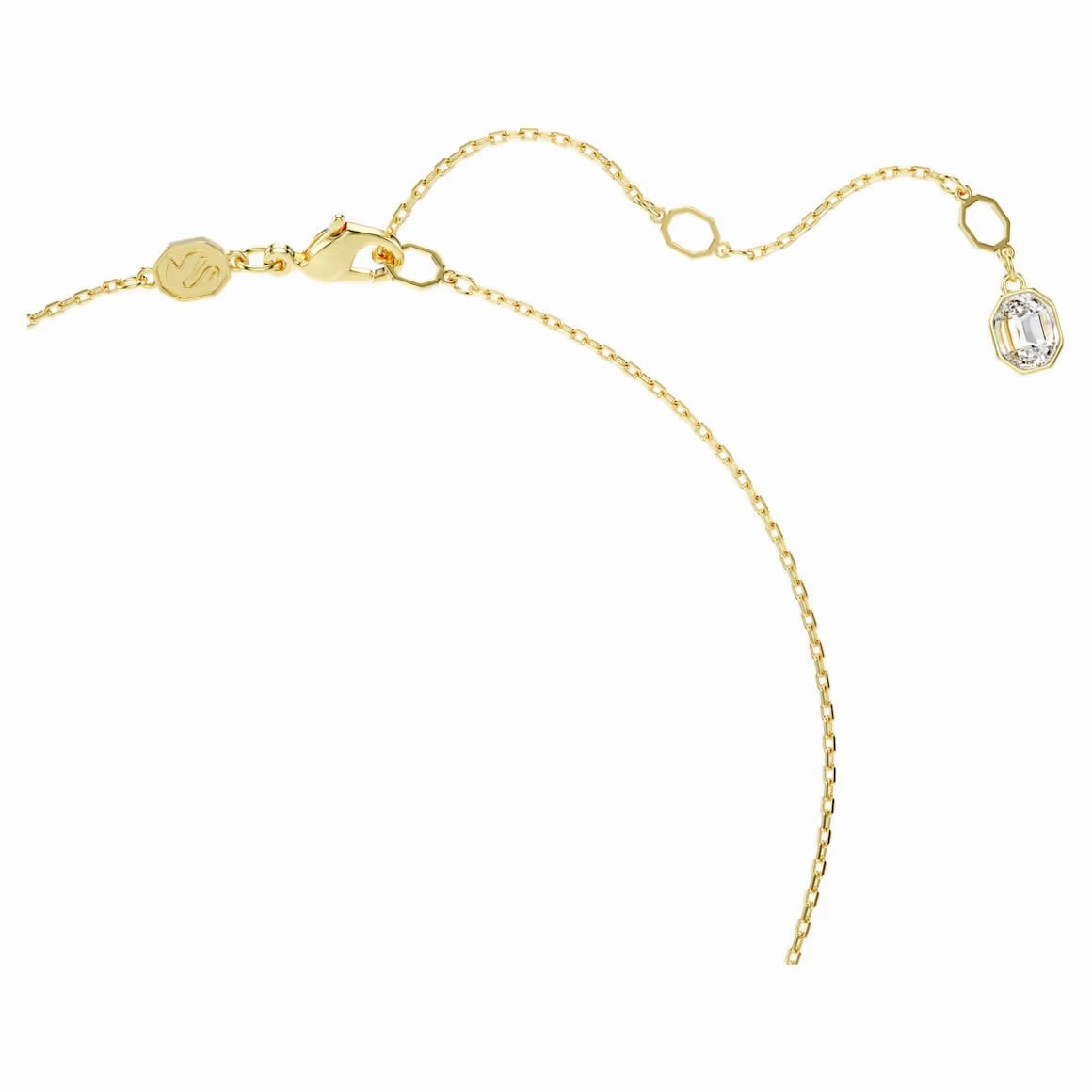 Idyllic Multicoloured Flower Mixed Cuts Gold Drop Necklace
