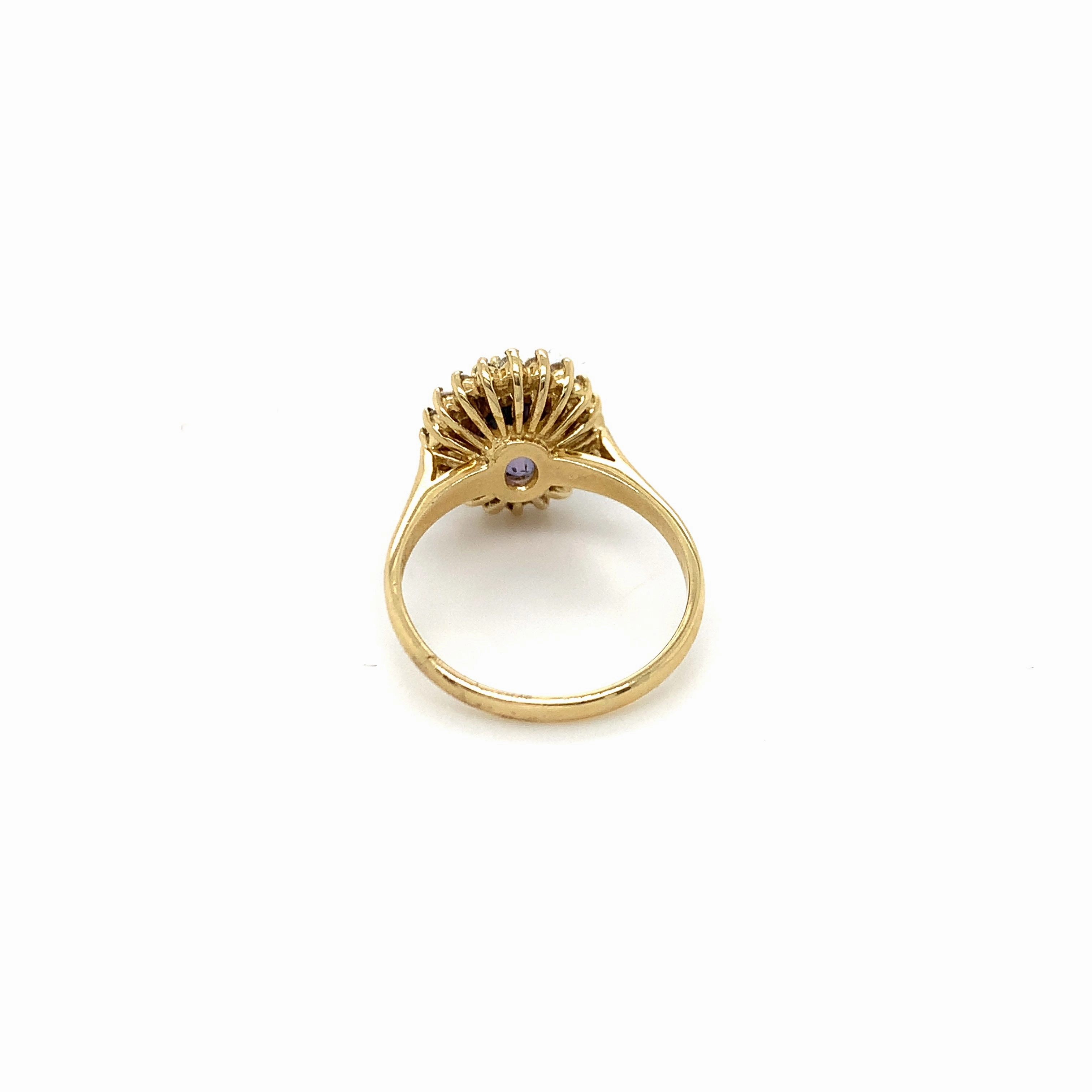 Iolite Yellow Gold Sun Ring