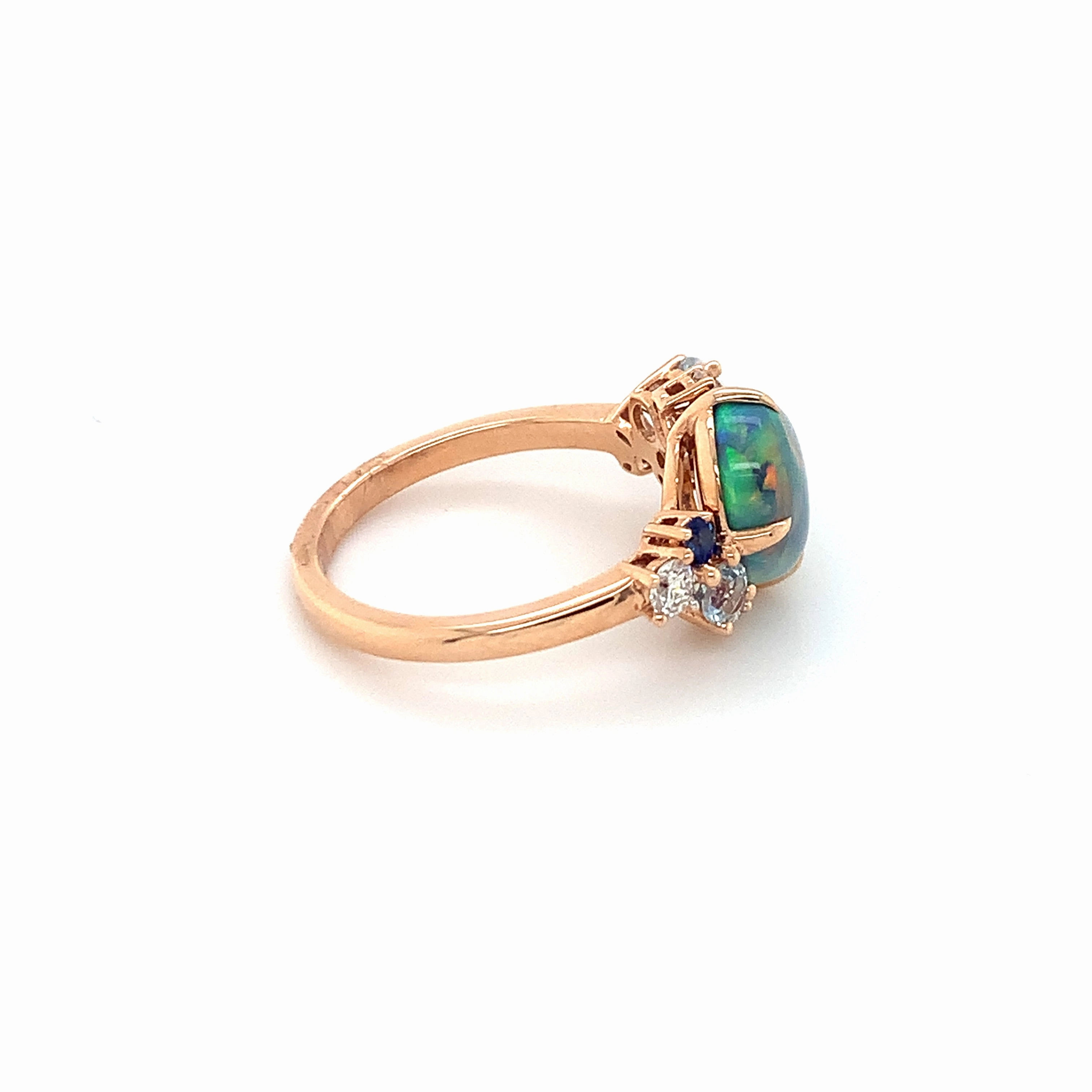 Iris Blue Opal Ring