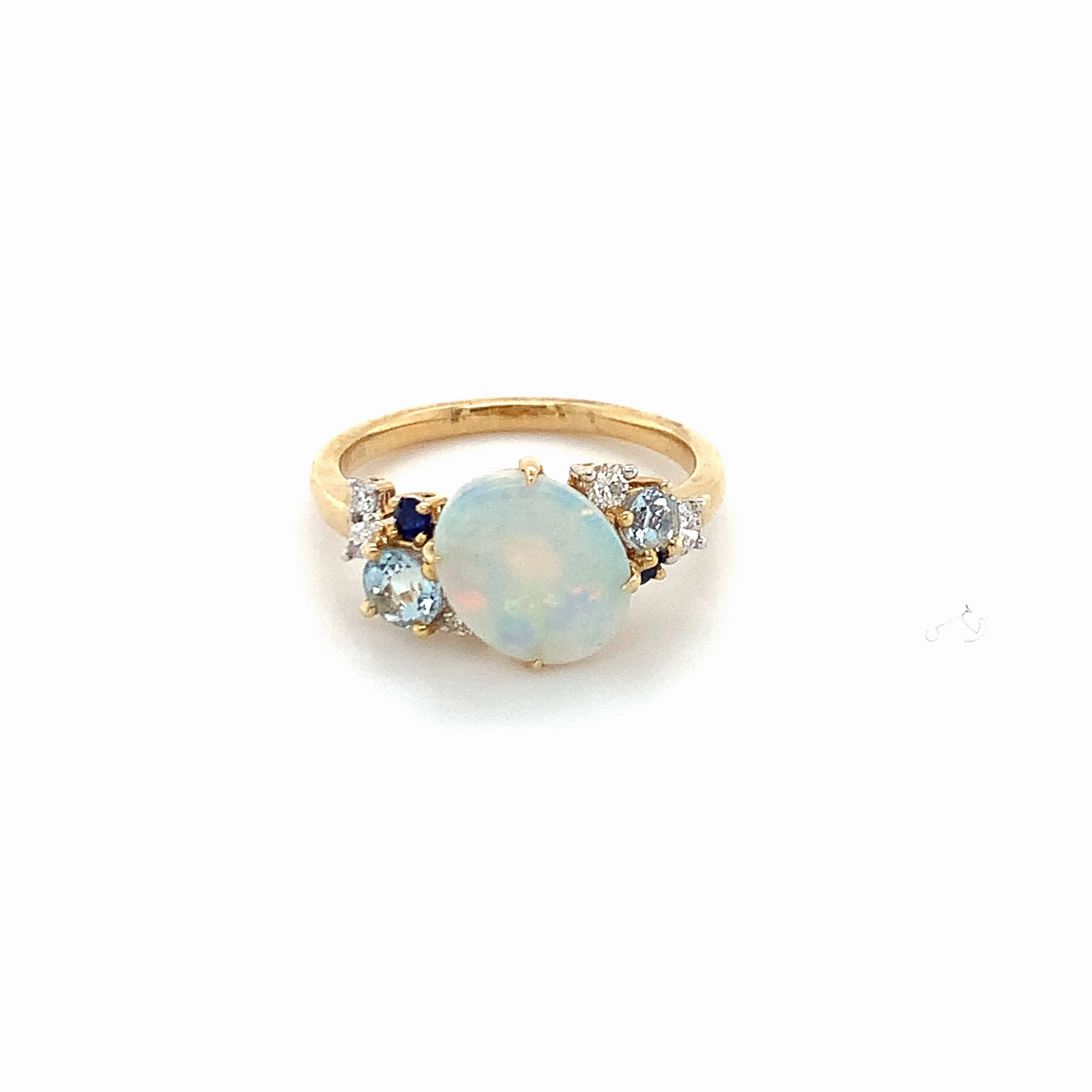 Iris White Opal Ring