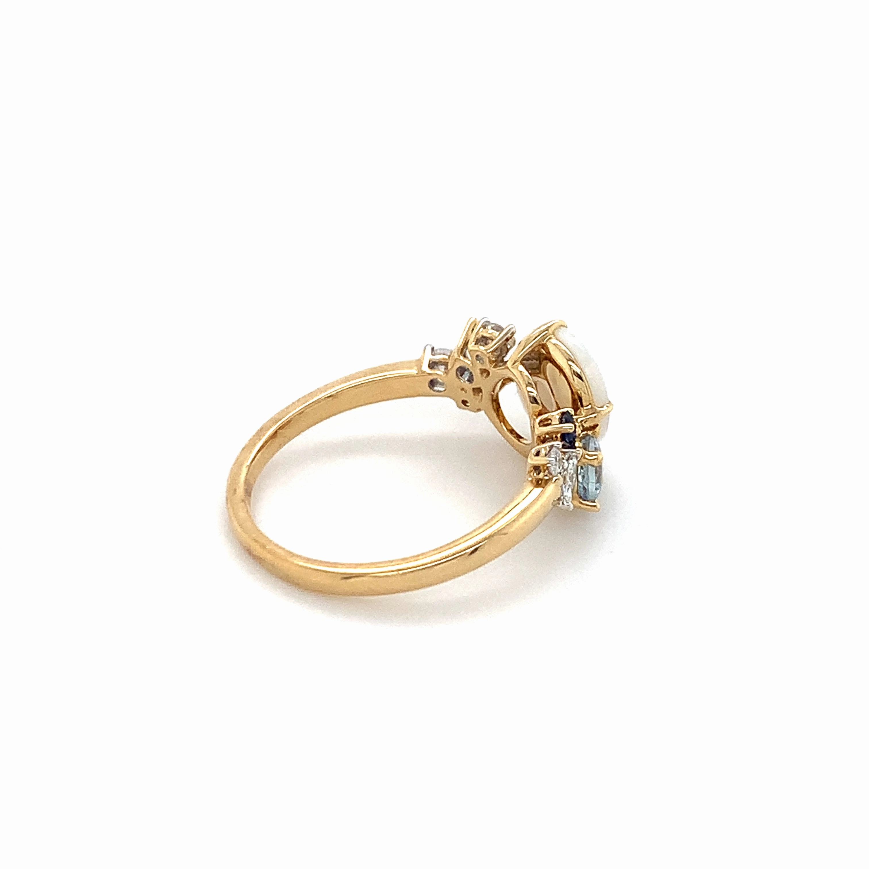 Iris White Opal Ring