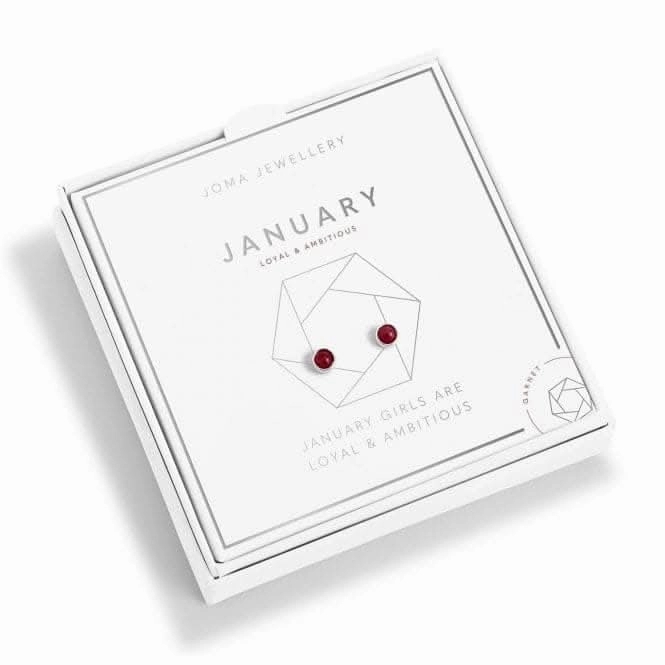 January Birthstone Boxed Earrings 5528
