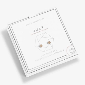 July Birthstone Boxed Earrings 5534