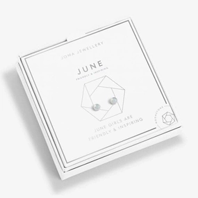 June Birthstone Boxed Earrings 5533