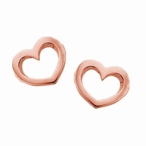 Karen Walker - 9ct Rose Gold Mini Heart Studs