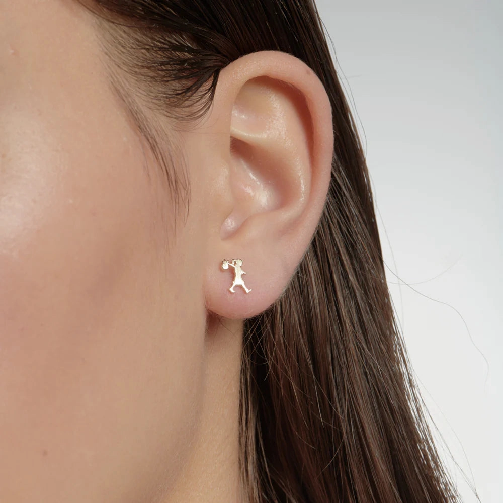 Karen Walker - 9ct Yellow Gold Runaway Girl Stud