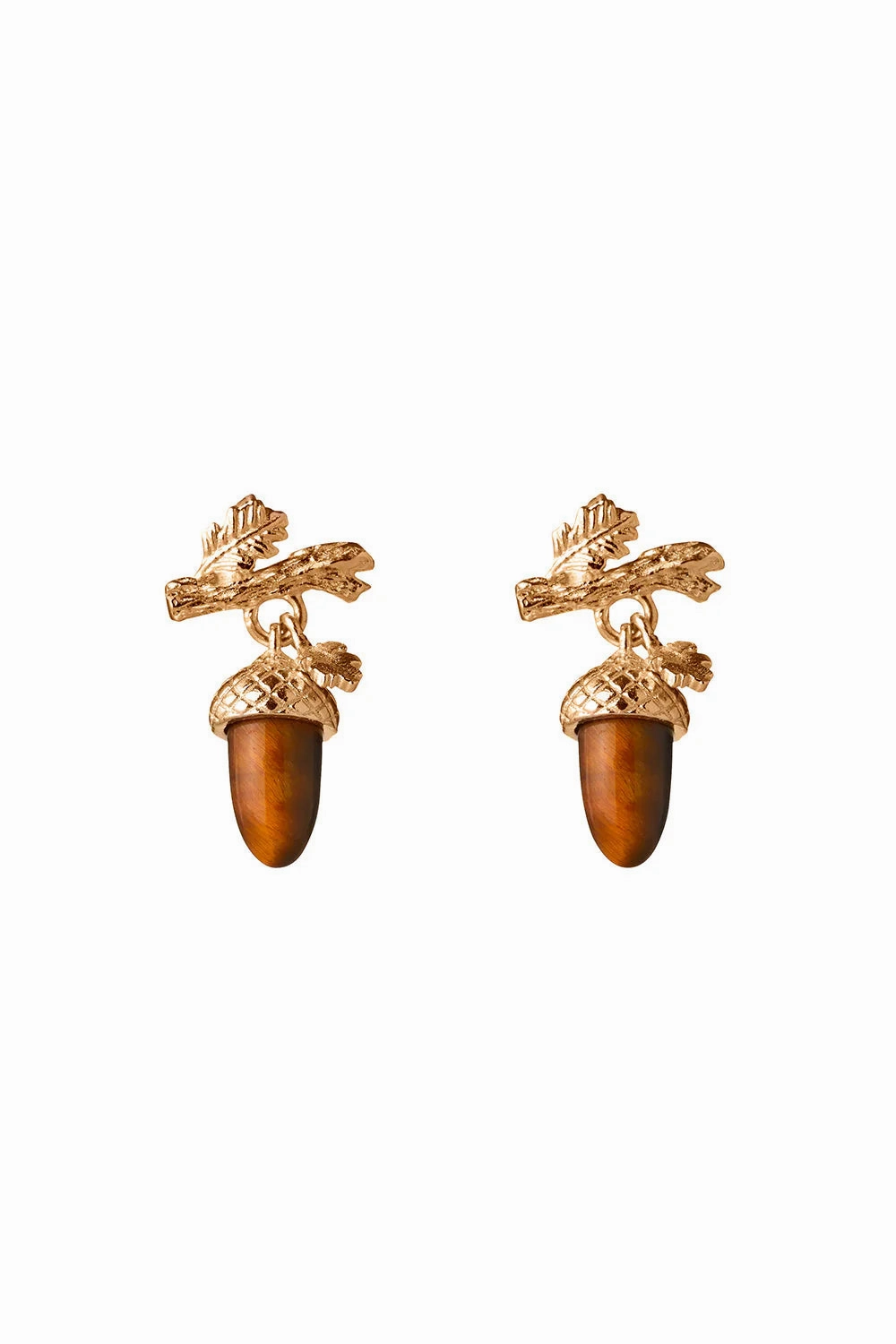 Karen Walker - Karen Walker Acorn and Leaf Studs Gold