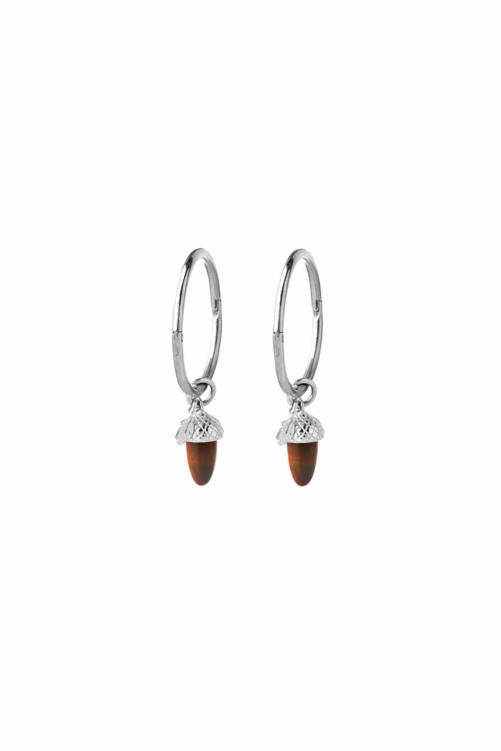 Karen Walker - Micro Acorn and Leaf Sleepers Silver
