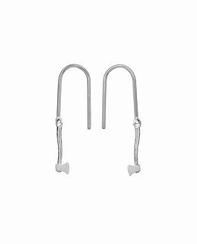 Karen Walker - Mini Axe Earrings Silver