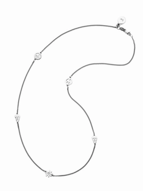 Karen Walker - Mini Charm Necklace Sterling Silver With Diamond