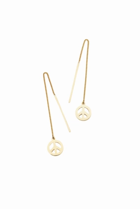 Karen Walker - Peace Thread Earrings Gold