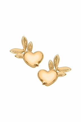 Karen Walker - Pixie Heart Studs Gold