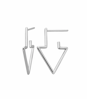Karen Walker - Runaway Arrow Earrings Silver