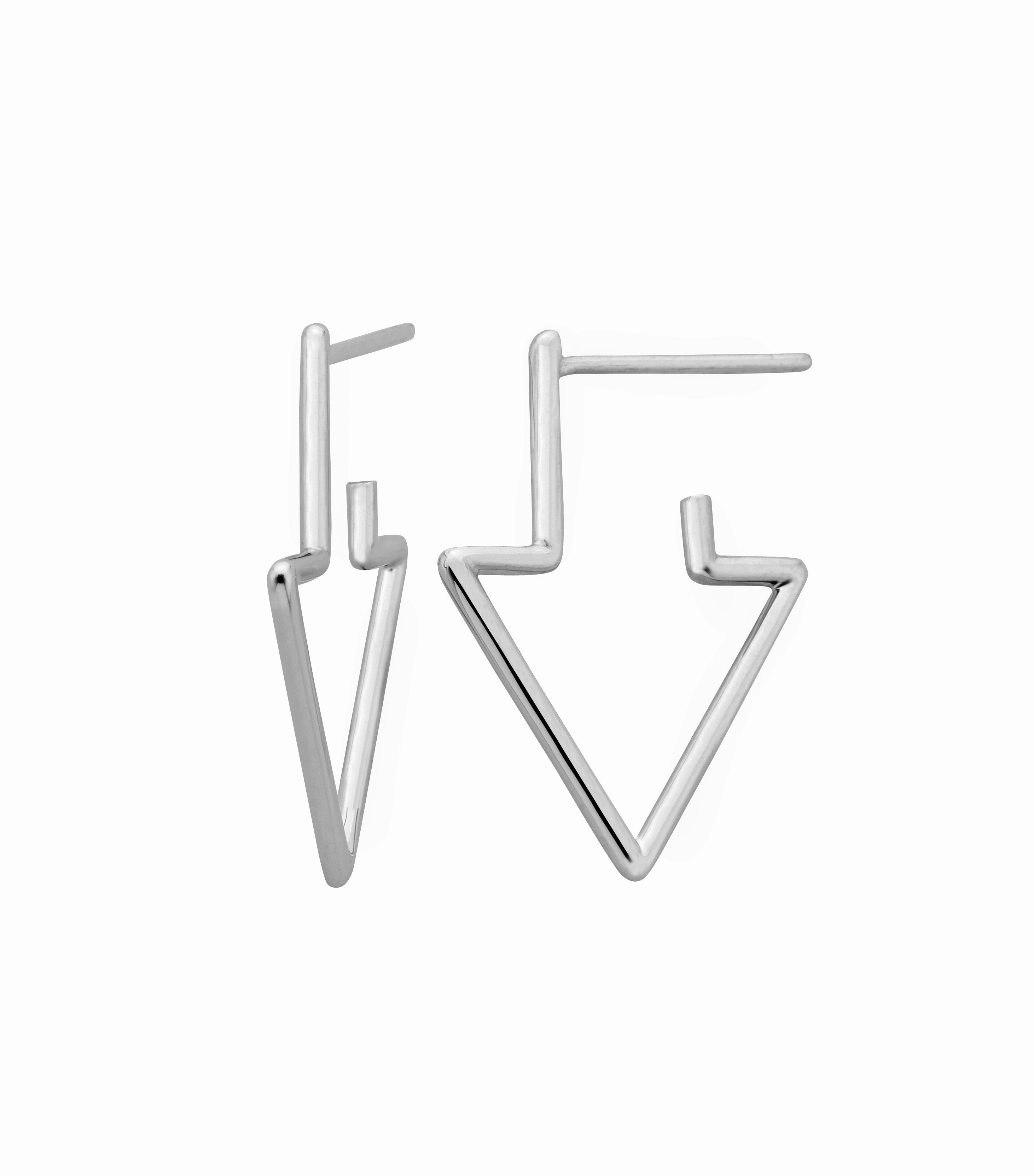Karen Walker - Runaway Arrow Earrings Silver