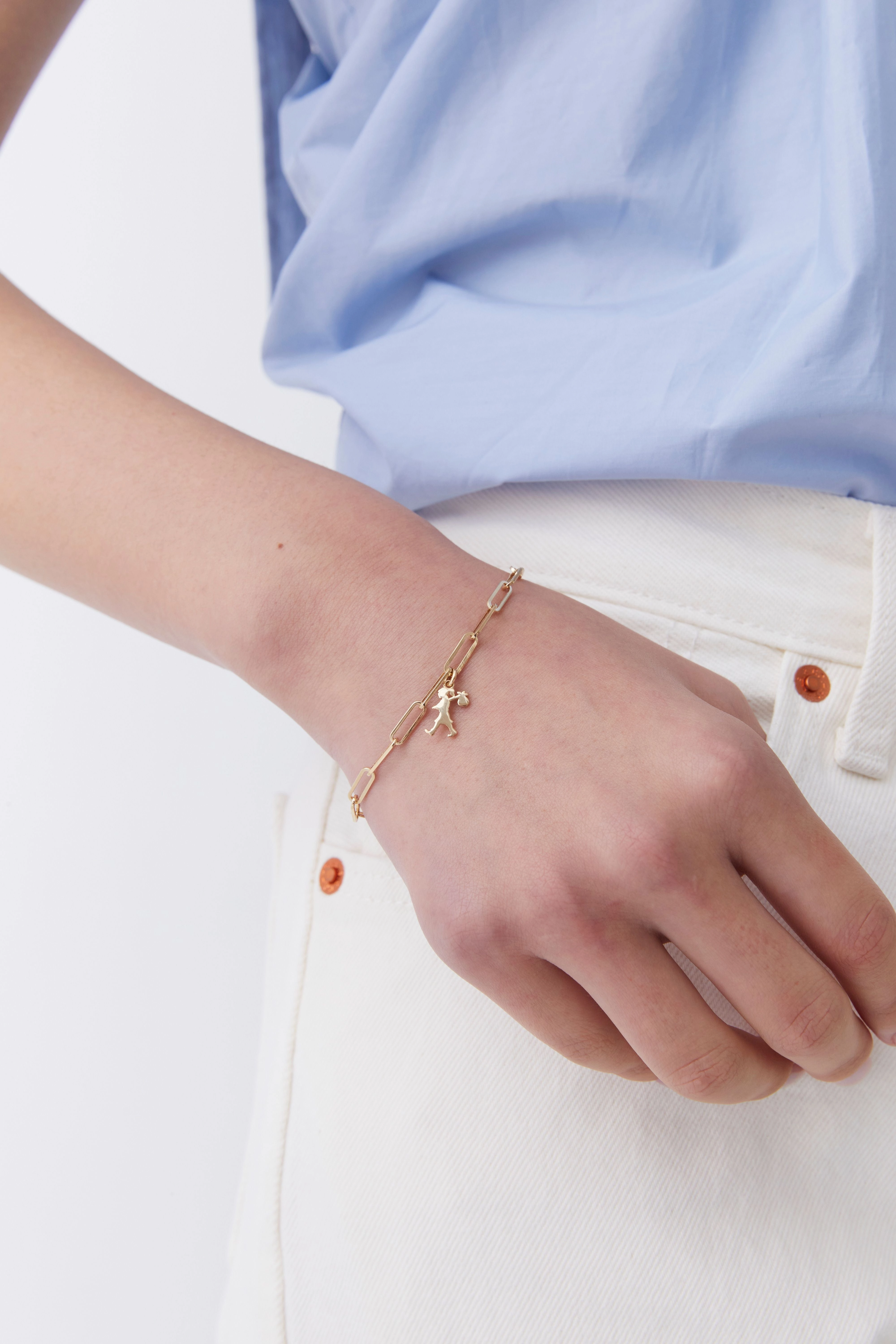 Karen Walker - Runaway Girl Charm Bracelet 9ct Yellow Gold