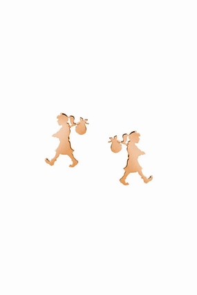 Karen Walker - Runaway Girl Studs Rose Gold