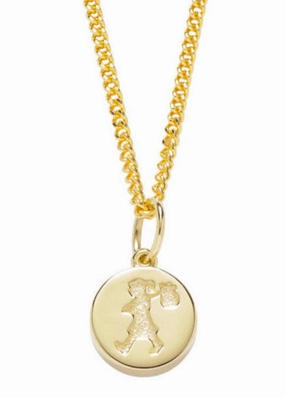 Karen Walker - Runaway Stamp Charm 9ct Yellow Gold