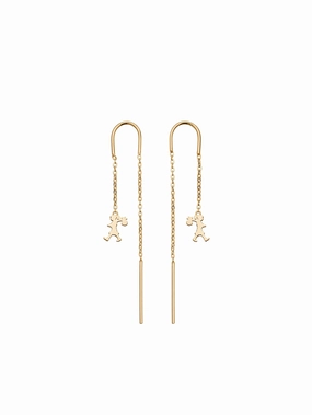 Karen Walker - Runaway Thread Earrings Gold