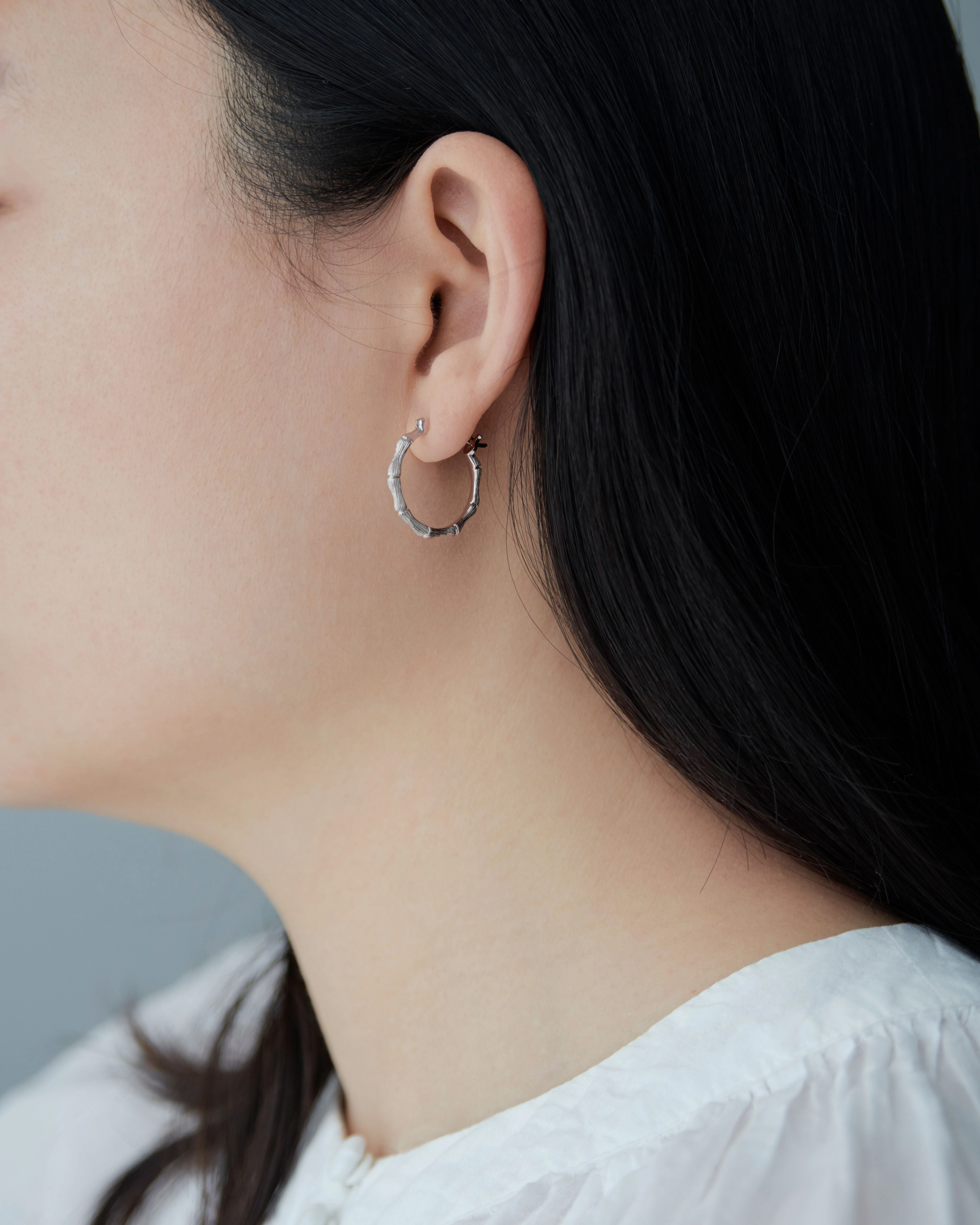 Karen Walker - Wild Things Bamboo Hoops Sterling Silver