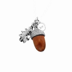 Karen Walker Acorn Charm - Silver, Wood