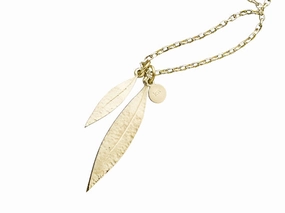 Karen Walker Double Leaf Charm - 9ct Gold