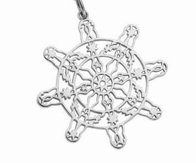 Karen Walker Filigree Ship Wheel Charm
