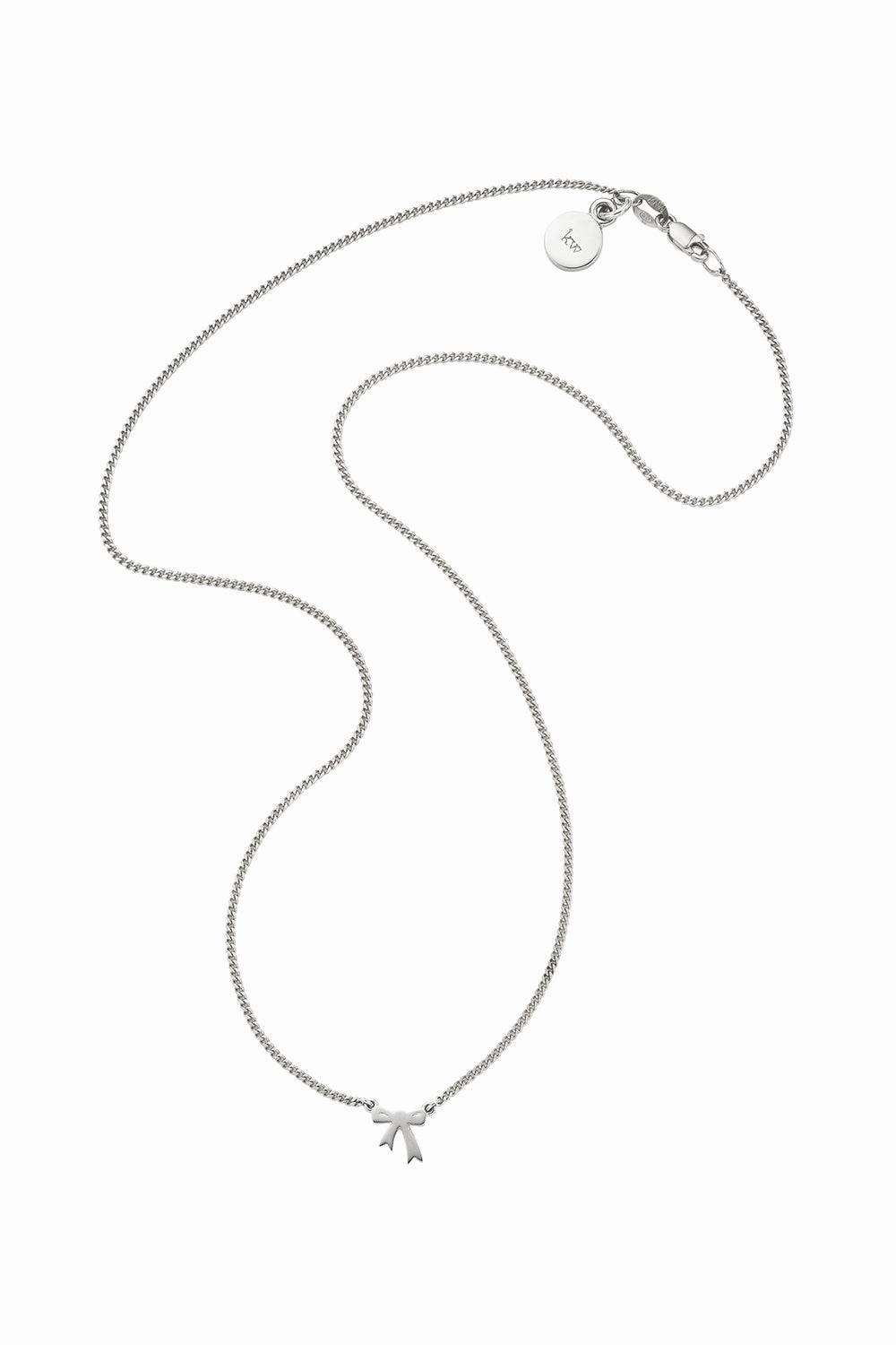 Karen Walker Mini Bow Necklace - Silver
