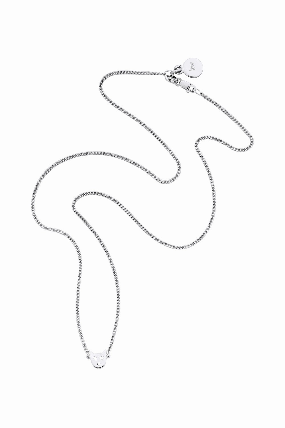 Karen Walker Mini Cat Necklace - Silver
