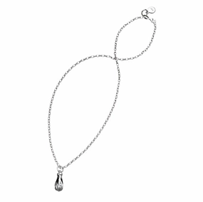 Karen Walker Wisdom Pendant - Silver, Pearl - 45cm