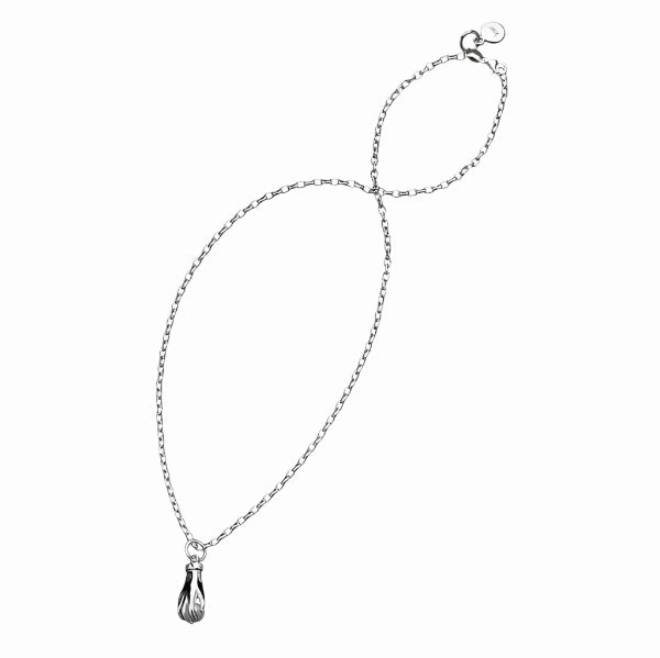 Karen Walker Wisdom Pendant - Silver, Pearl - 45cm