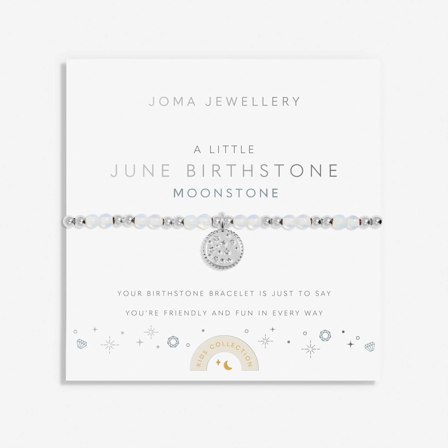 Kids A Little June Birthstone Silver Plated Bracelet C787