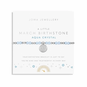 Kids A Little March Birthstone Silver Plated Bracelet C784