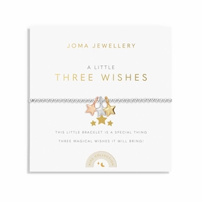 Kids A Little Three Wishes Silver Gold & Rose Gold Plated Bracelet C772