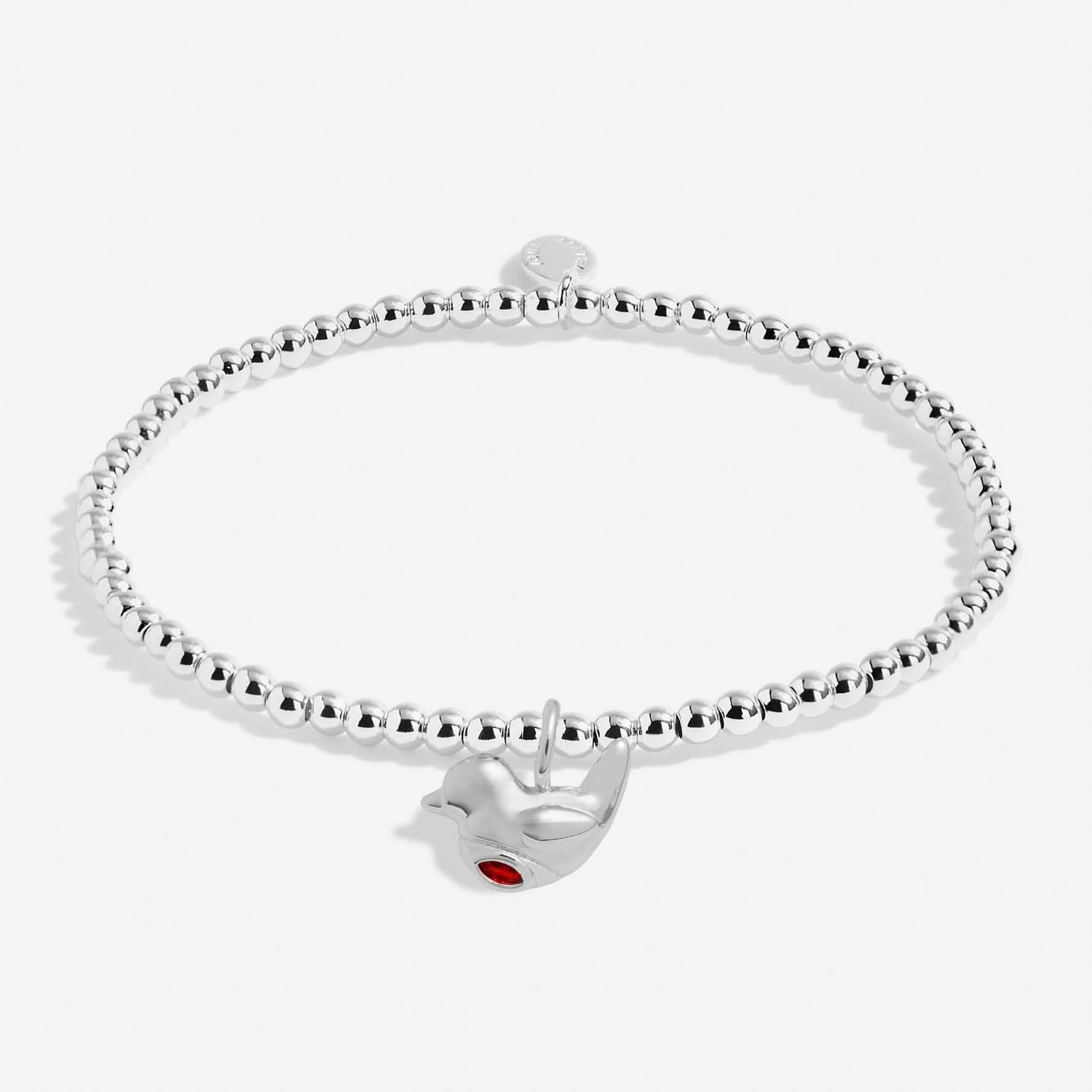 Kids Christmas A Little Christmas Robin Silver Plated Bracelet C753