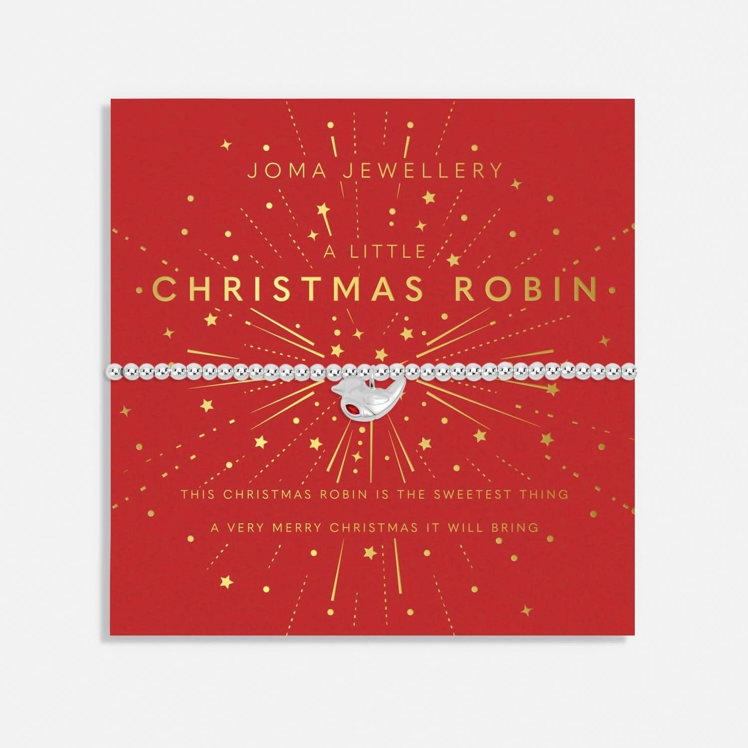 Kids Christmas A Little Christmas Robin Silver Plated Bracelet C753
