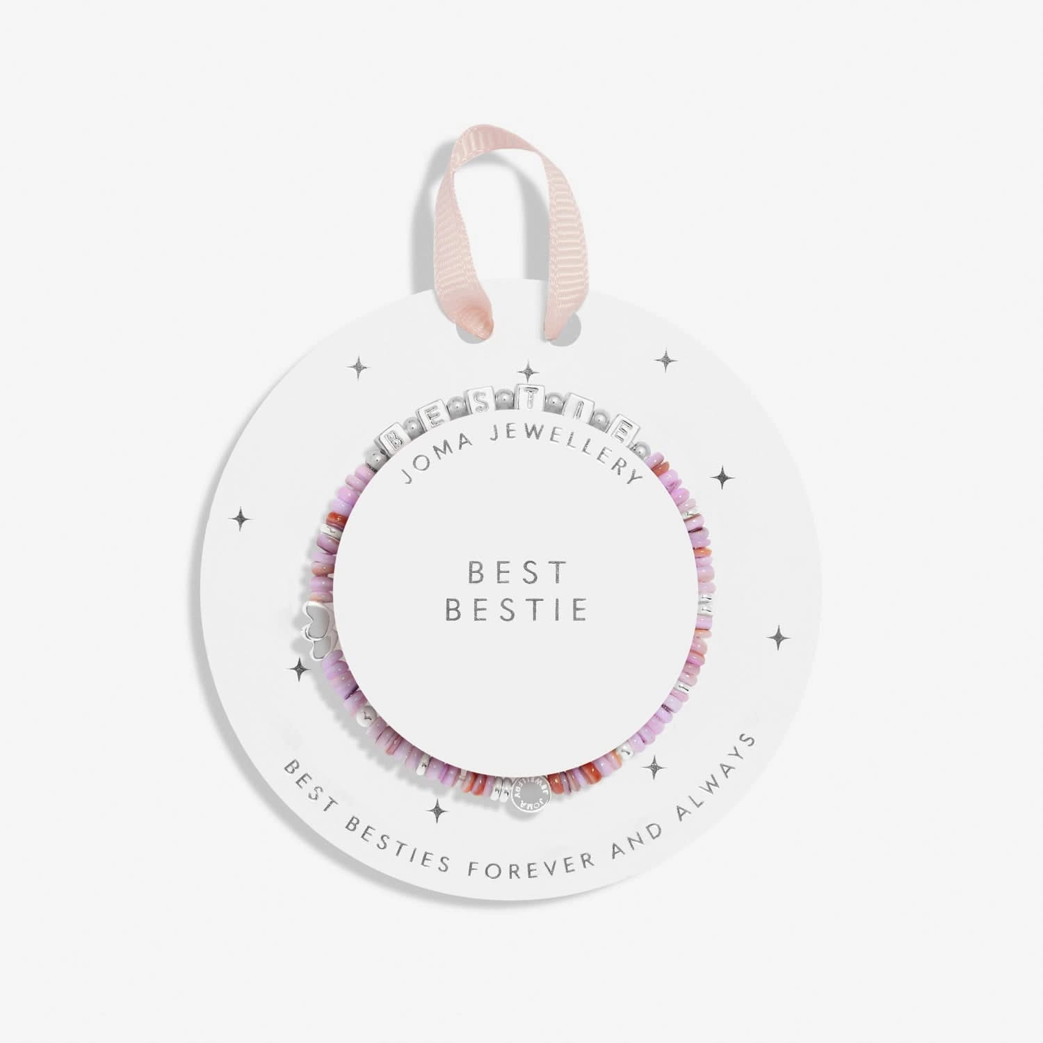 Kids Happy Little Moments Best Bestie Silver Plated Bracelet C735