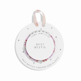 Kids Happy Little Moments Best Bestie Silver Plated Bracelet C735