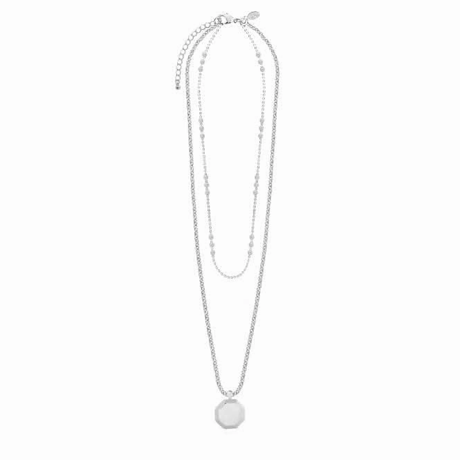Kismet Chains Hex Silver Necklace 4814