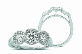Kissing Diamonds Ring Cluster