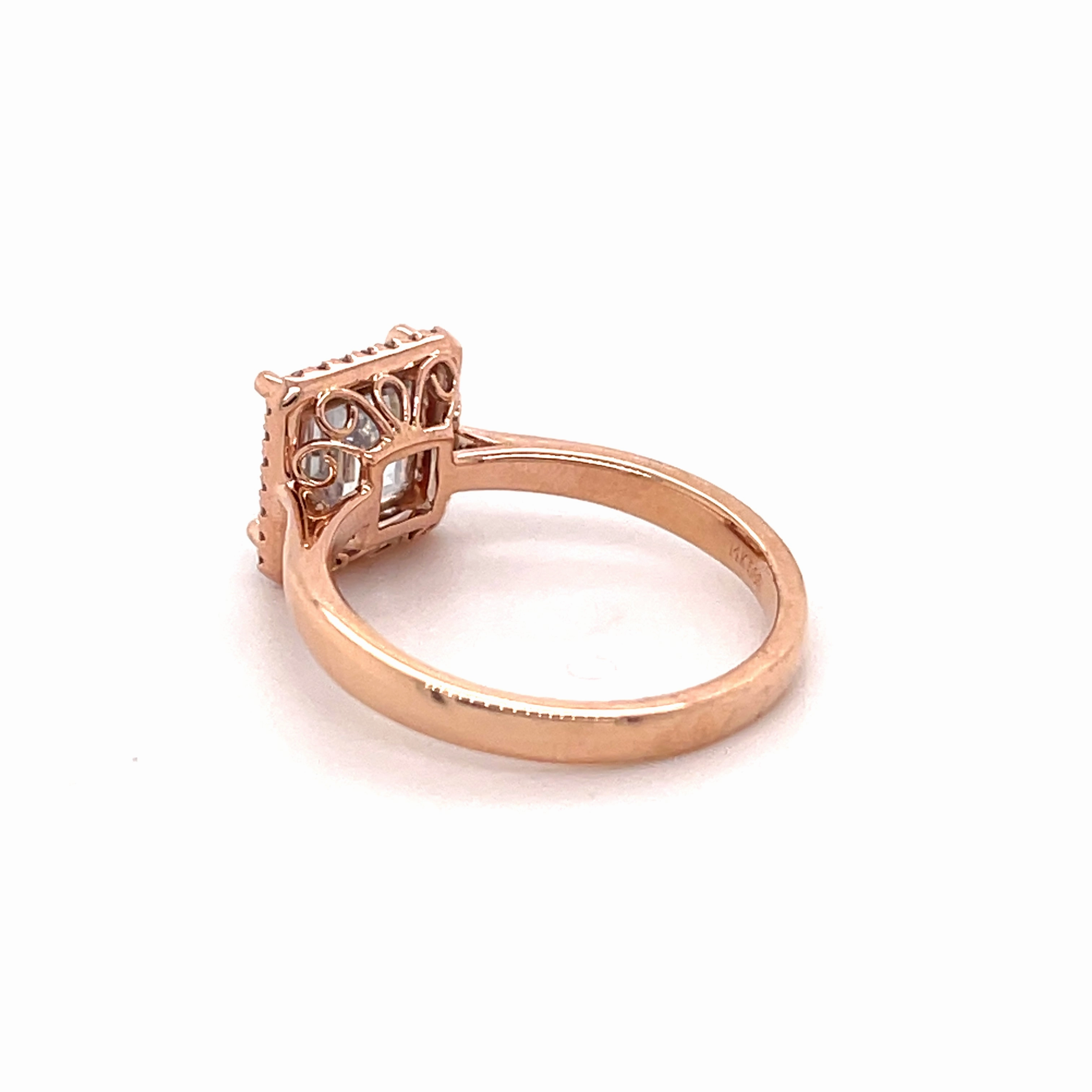 Kristie 14ct Rose Gold Aqua Marine Ring