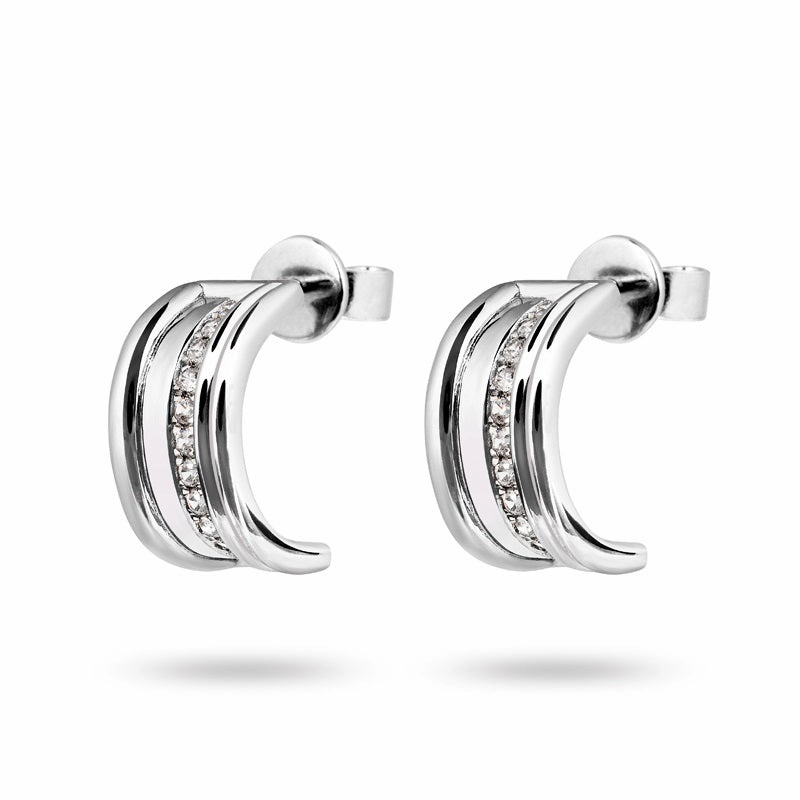 Ksenia Mirella Regina 18ct White Gold 0.35ct Diamond Hoop Earrings