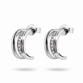 Ksenia Mirella Regina 18ct White Gold 0.35ct Diamond Hoop Earrings