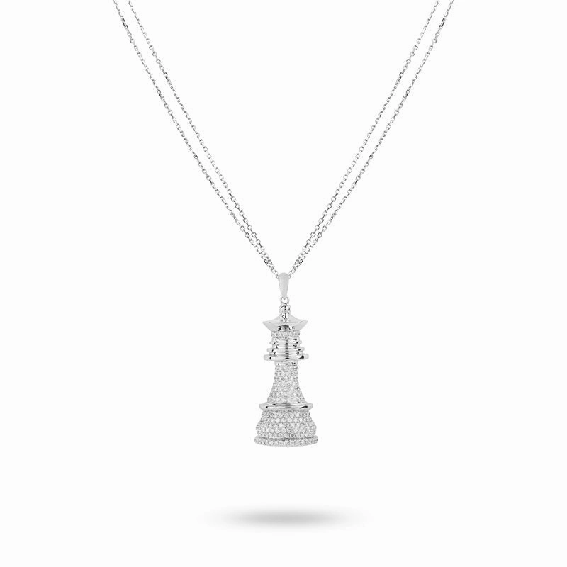 Ksenia Mirella The Queen 18ct White Gold 4.00ct Diamond Pave Necklace