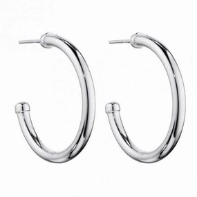 Large Tube 3/4 Hoop Earrings E6012
